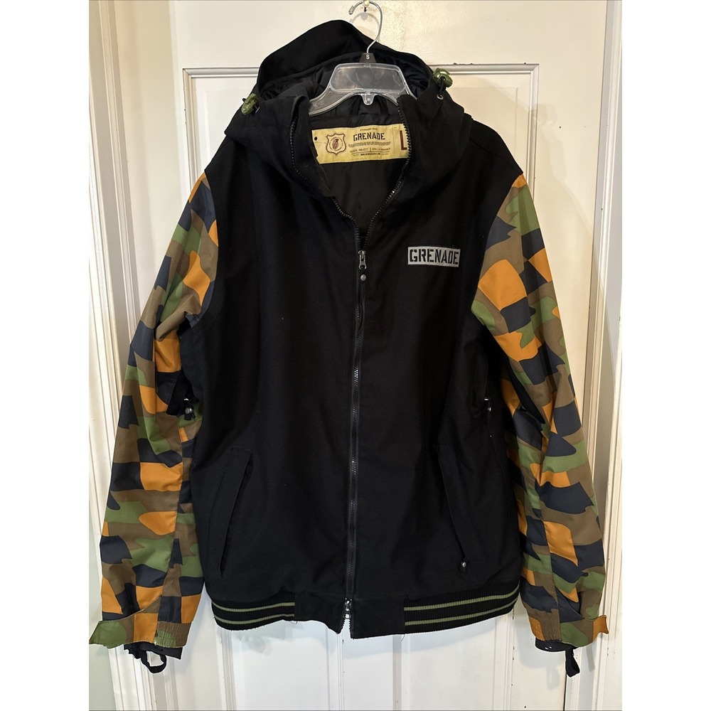 Grenade Fatigue Project Snowboarding Jacket Camo Sleeves Vintage Rare Sz XL